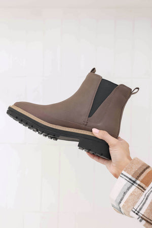 Janie Contrast Chelsea Booties - Chestnut, Closet Candy, 1