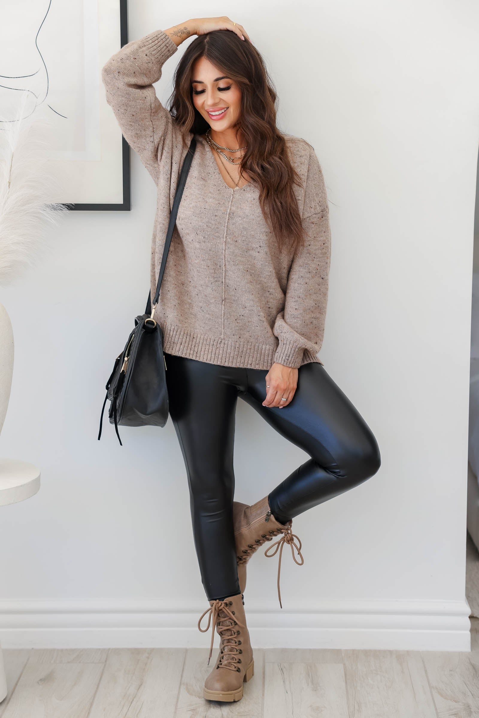 About That Time Confetti Sweater - Mocha, Closet Candy, 1