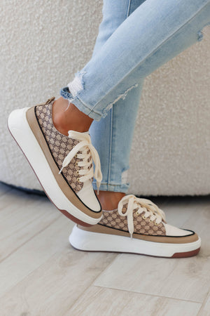 Influenced Platform Sneakers - Tan, closet candy, 1
