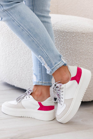 SHU SHOP Shirley Platform Sneakers - Magenta closet candy 3