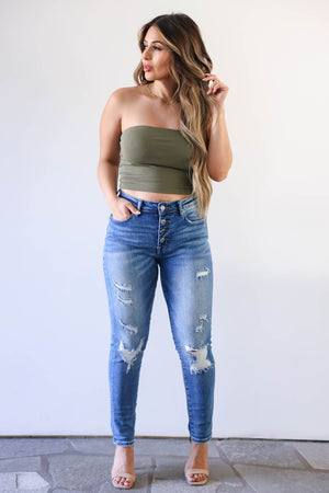 Like Magic Basic Strapless Crop Tops, Closet Candy, 9