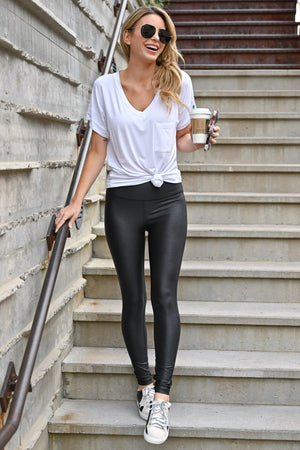 Thanx Me Later Foil Leggings - Black, closet candy, 4