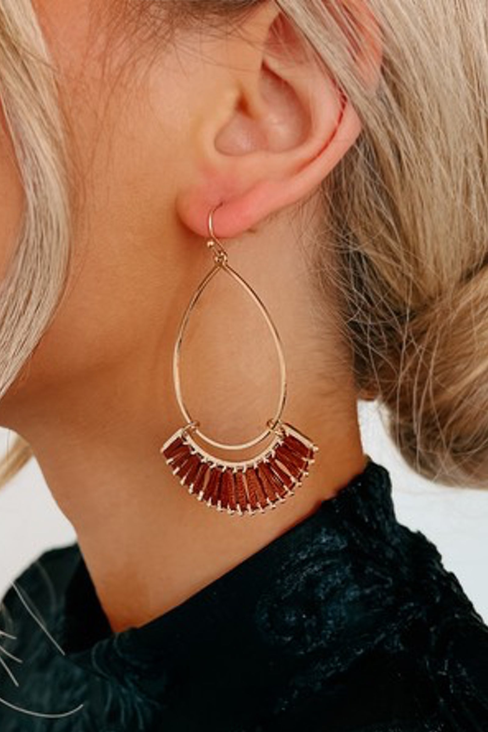 If I Could Earrings - Brown, Closet Candy, 1