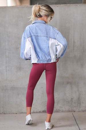 Good As You Oversized Color Block Denim Jacket - Light Wash, Closet Candy, 5