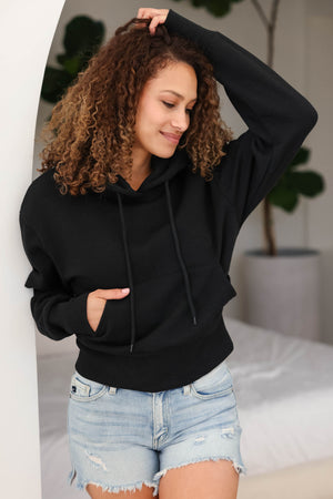 Pullover hooded sweatshirt with drawstrings Front kangaroo pocket When You See Me Hoodie - Black Closet Candy 1