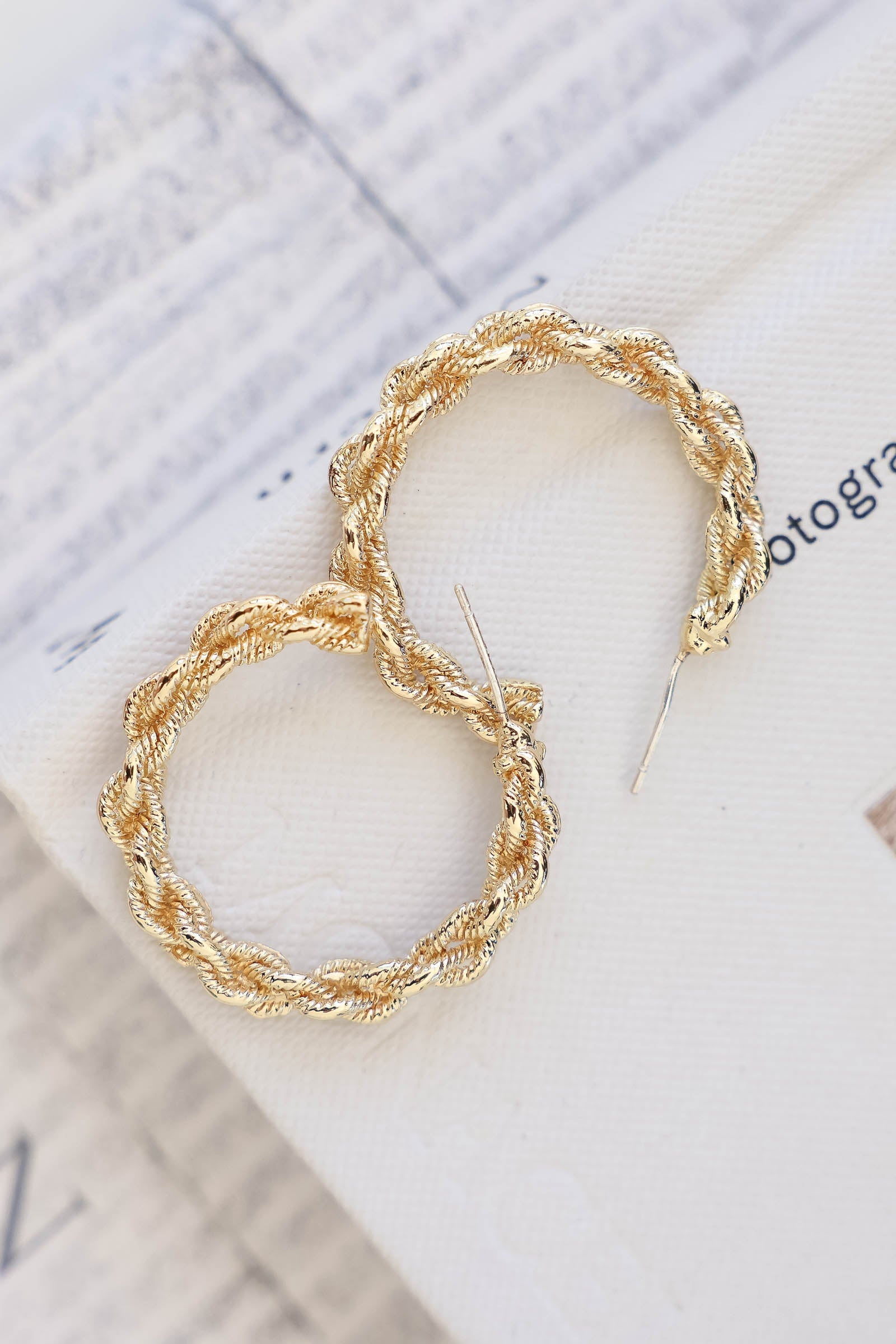 Coastal Connection Hoop Earrings - Gold, Closet Candy, 1