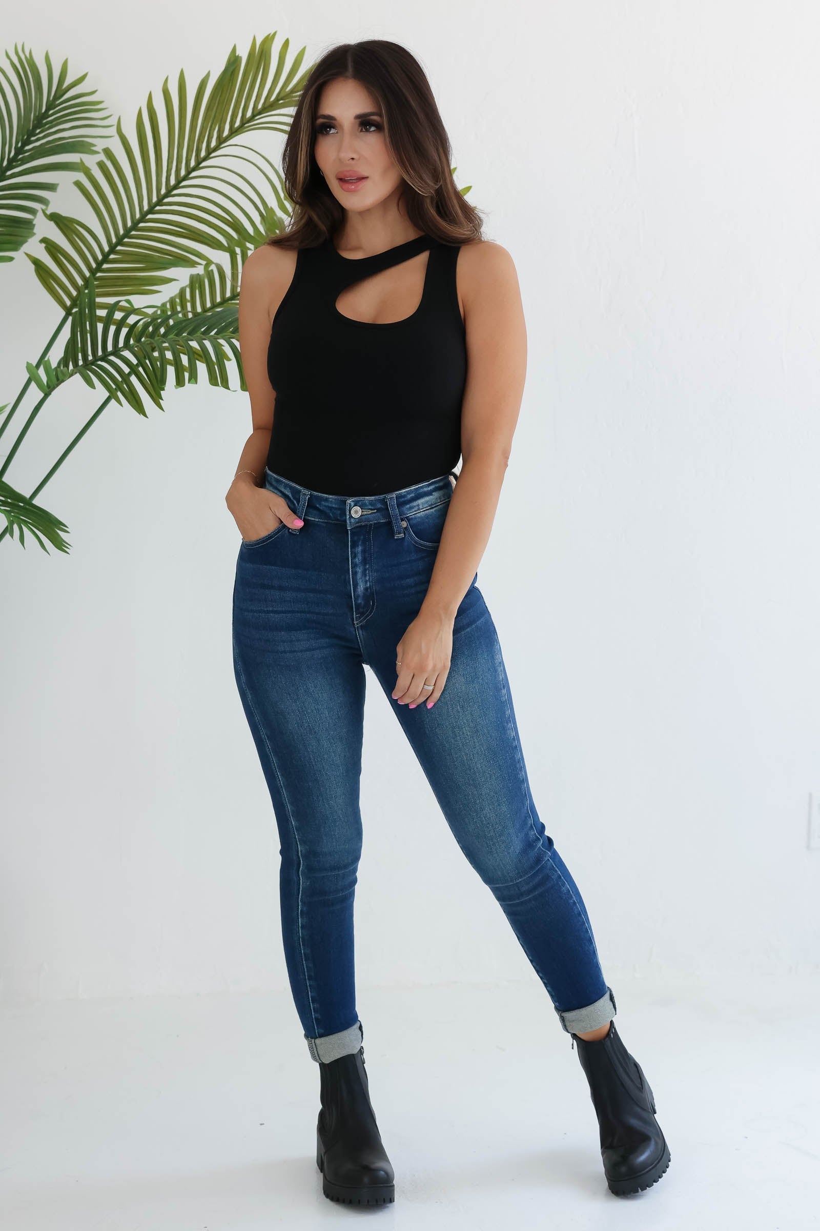 Sugar Land Ribbed Sleeveless Bodysuit - Black, Closet Candy, 1