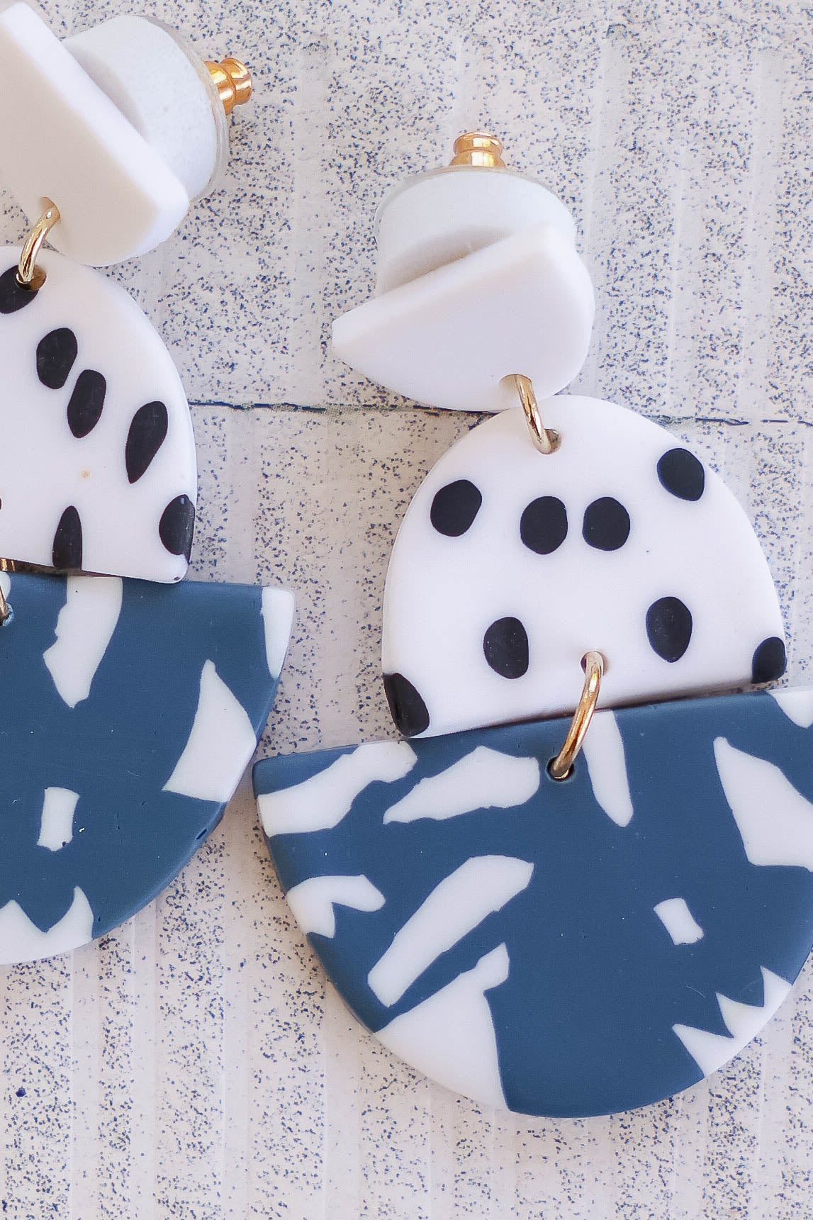 Mod Moment Drop Earrings - Navy, Closet Candy, 1