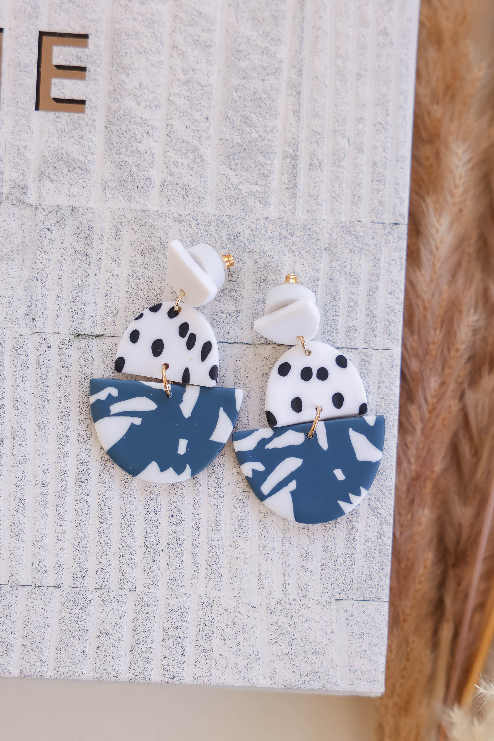 Mod Moment Drop Earrings - Navy, Closet Candy, 1