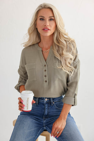 She's Like So Professional Top - Olive, Closet Candy, 5