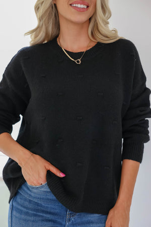Take it Easy Sweater - Black, Candy Closet, 3