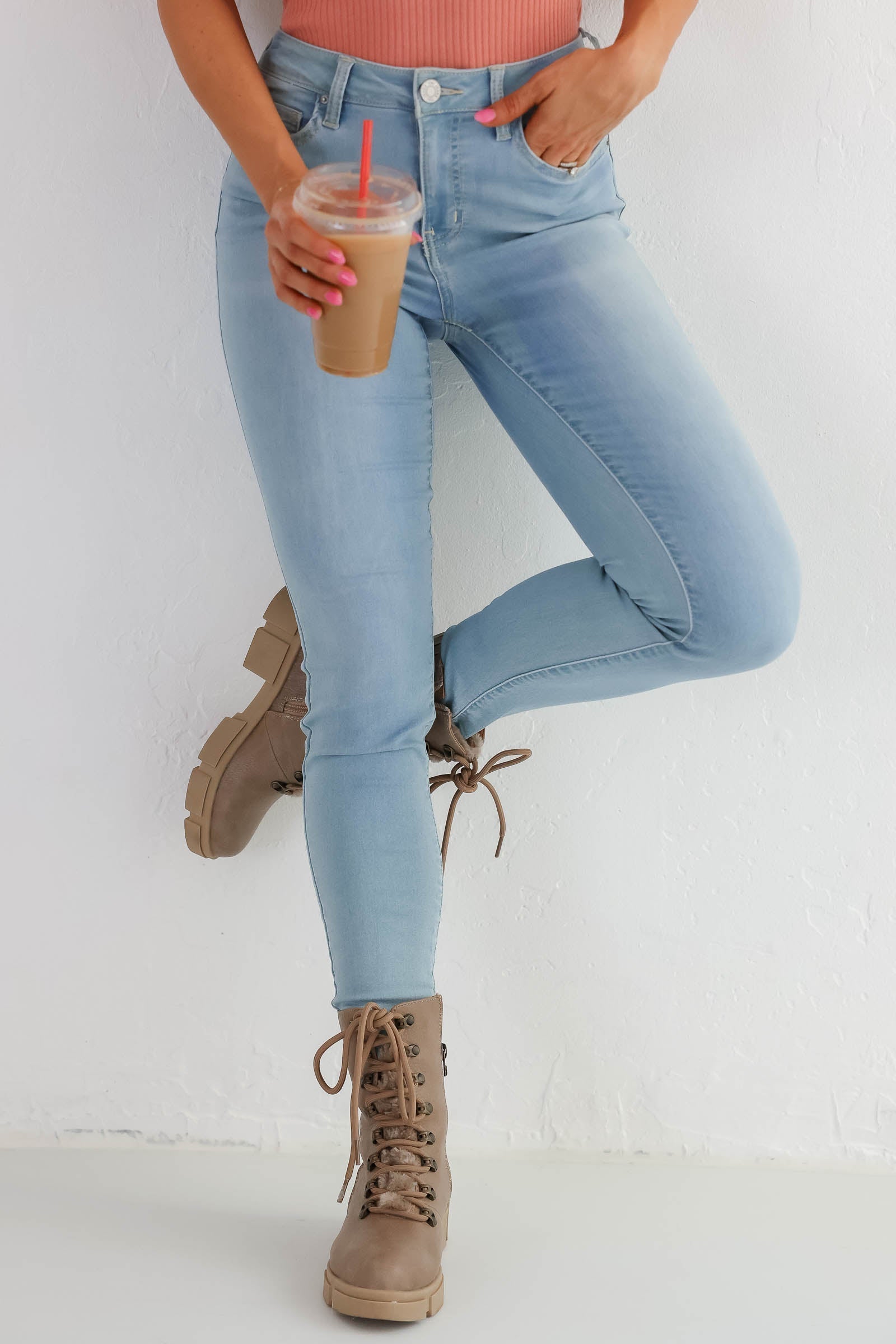 Lizzy Hyper Denim Super Stretchy Skinny Jeans - Light Wash, Closet Candy, 1