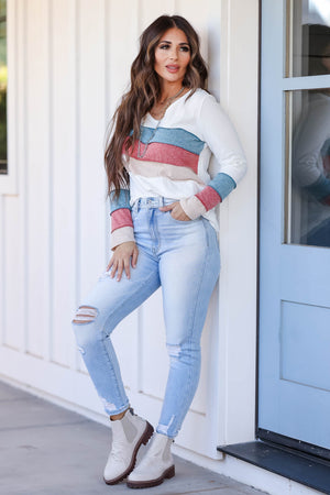 KANCAN Dakota High Rise Ankle Skinny Jeans - Light Wash, Closet Candy, 6