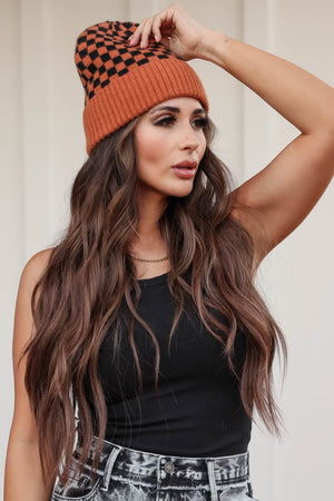 Checkered Beanies closet candy women's trendy checkered pattern beanie 3