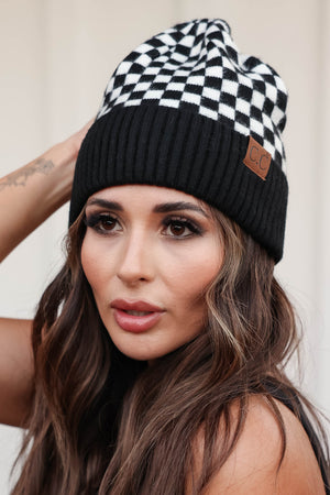 Checkered Beanies closet candy women's trendy checkered pattern beanie 9