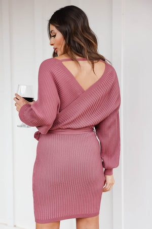 Best Day Ever Sweater Dress - Rose, Closet Candy, 2
