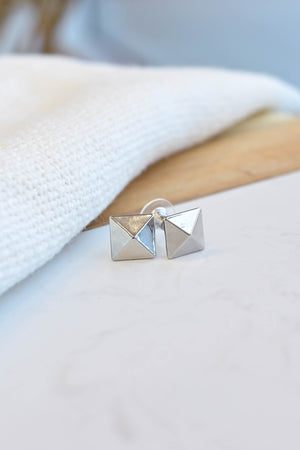 Update Stud Earrings - Silver closet candy pyramid studs 2