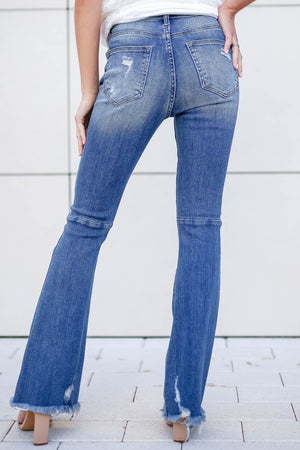 RISEN Della Flare Jeans - Medium Wash, Closet Candy, 6