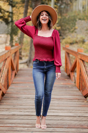 CBRAND Sweet Dreams Are Made of This Top - Wine, Closet Candy, 3
