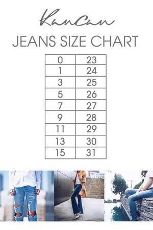 KANCAN Spilling Secrets Flare Jeans - Dark Wash